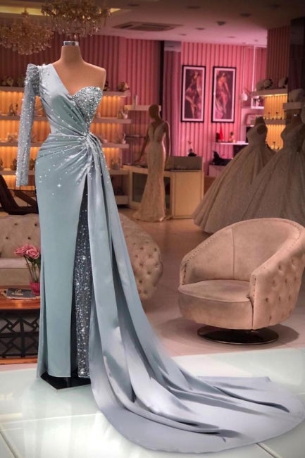  Luxury evening dresses with sleeves | Long glitter prom dresses - Prom Dresses - DYAVOR® 