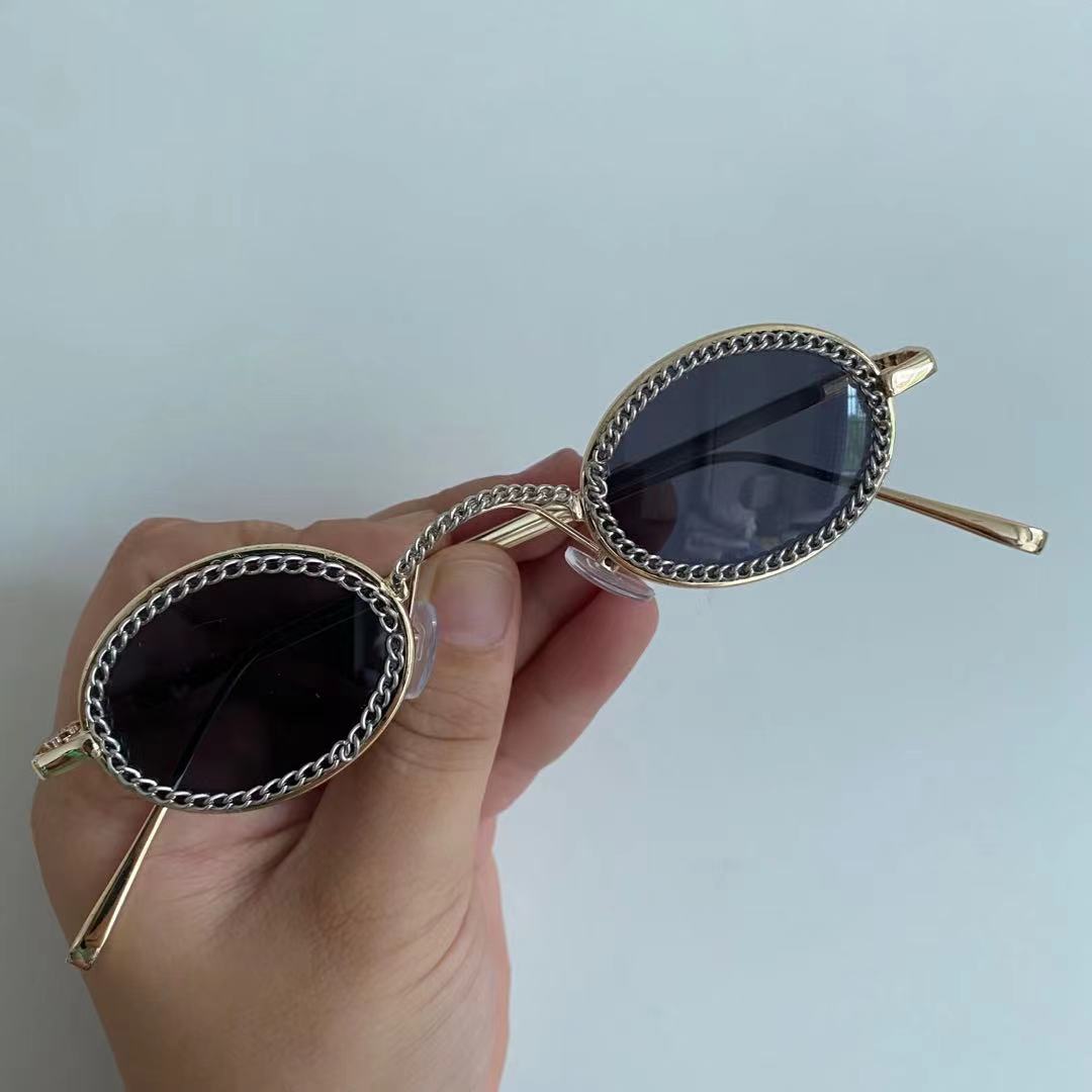  Women's Luxury Black Color Stainless Steel Diamond Designer Sunglasses - Women Sunglasses - DYAVOR® 
