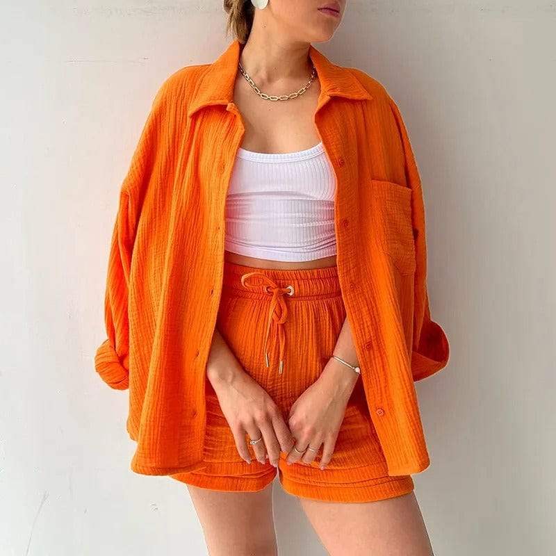  Summer Set Ladies - Trendy - Airy Shirt and Comfortable Pants - Perfect for Hot Days - 05/112024 1 - DYAVOR® 