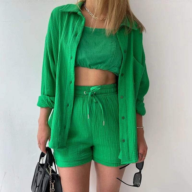  Summer Set Ladies - Trendy - Airy Shirt and Comfortable Pants - Perfect for Hot Days - 05/112024 1 - DYAVOR® 