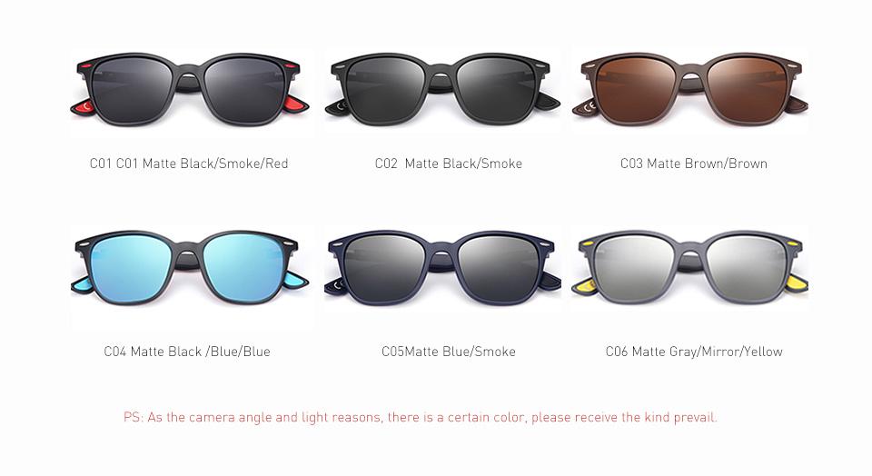  Men and Women Classic Design Polarized Square Frame Sungasses - Unisex Sunglasses - DYAVOR® 