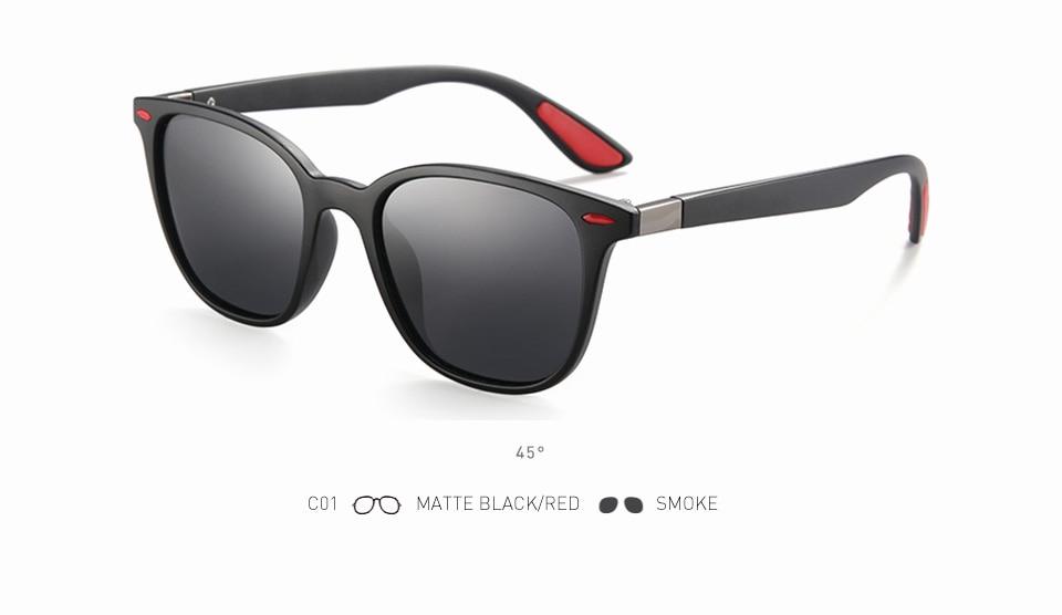  Men and Women Classic Design Polarized Square Frame Sungasses - Unisex Sunglasses - DYAVOR® 