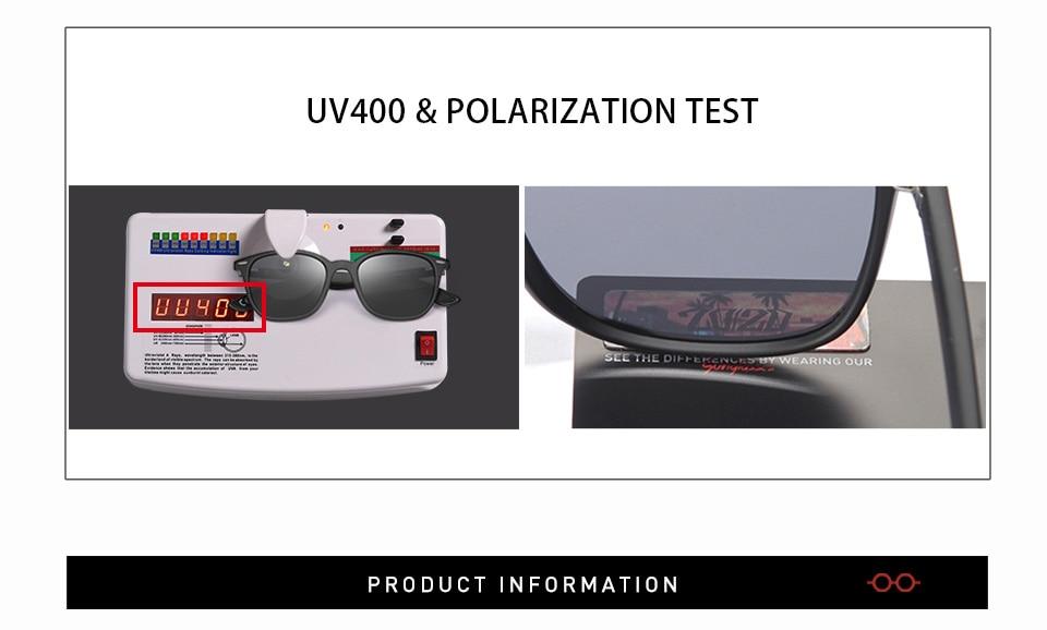  Men and Women Classic Design Polarized Square Frame Sungasses - Unisex Sunglasses - DYAVOR® 