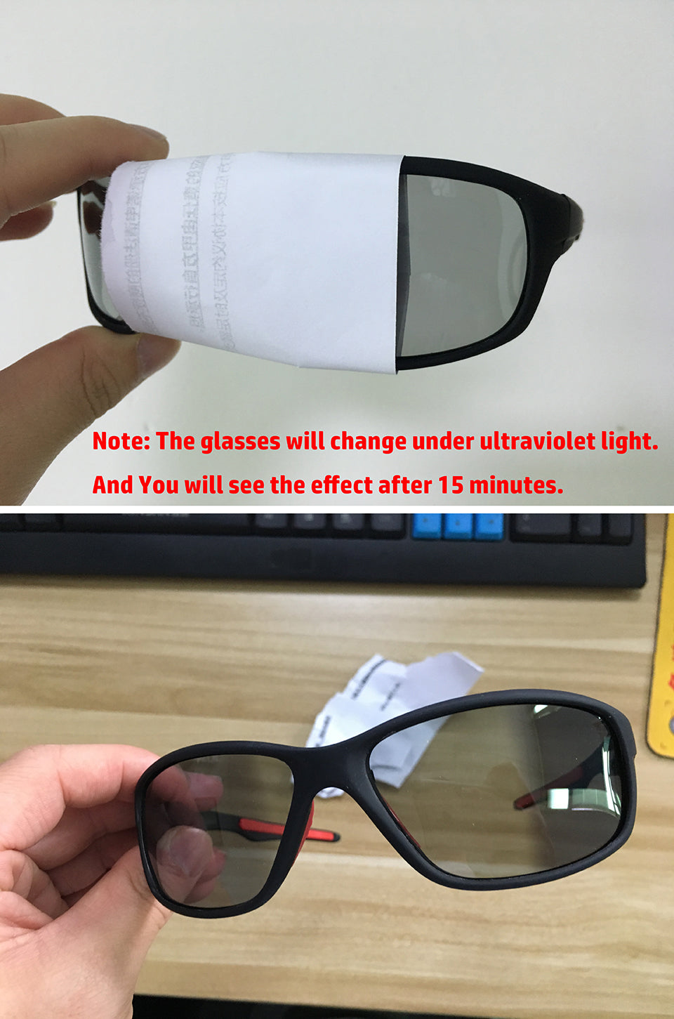  Men and Women Photochromic Polarized UV400 Cycling Sunglasses - Unisex Sunglasses - DYAVOR® 