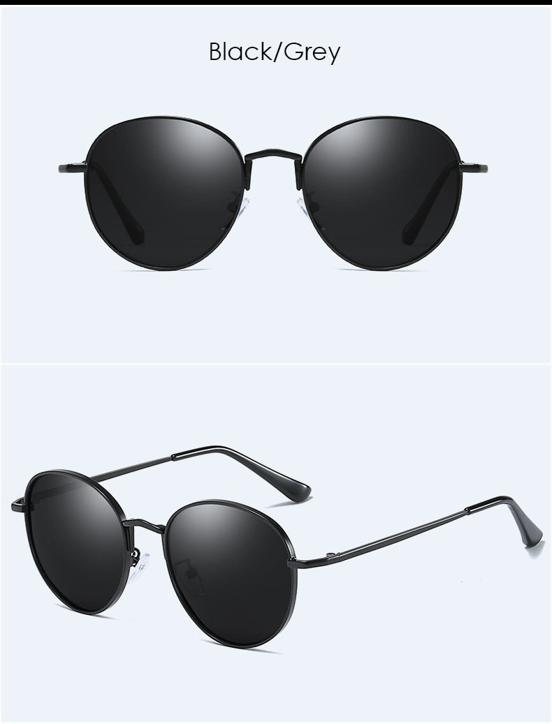  Unisex Vintage Polarized Anti Glare UV400 Round Eyewear Sunglasses - Unisex Sunglasses - DYAVOR® 