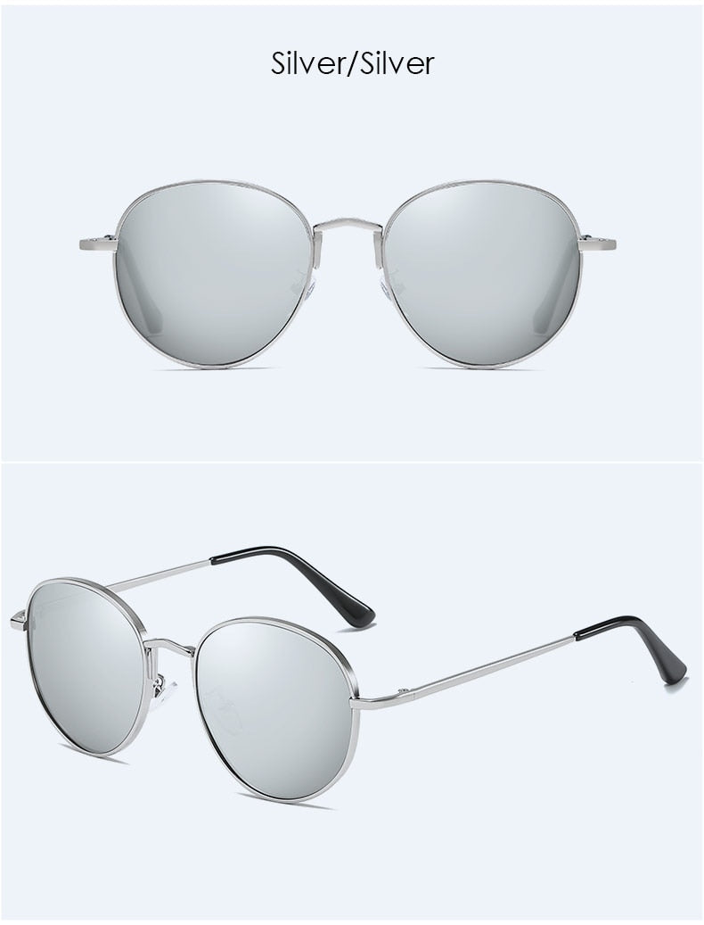  Unisex Vintage Polarized Anti Glare UV400 Round Eyewear Sunglasses - Unisex Sunglasses - DYAVOR® 