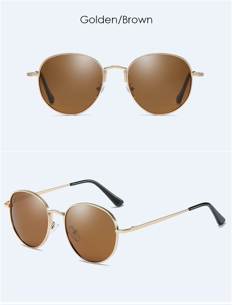  Unisex Vintage Polarized Anti Glare UV400 Round Eyewear Sunglasses - Unisex Sunglasses - DYAVOR® 