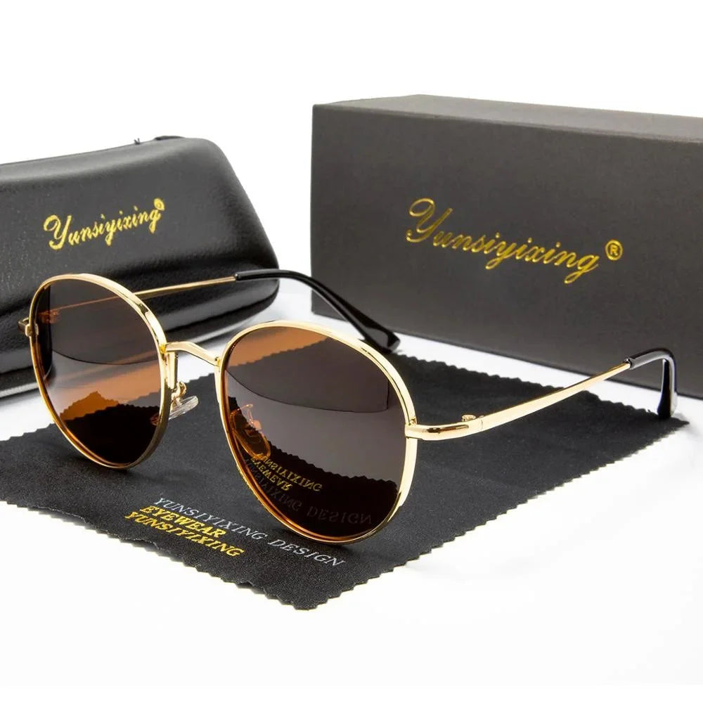 Unisex Vintage Polarized Anti Glare UV400 Round Eyewear Sunglasses - Unisex Sunglasses - DYAVOR® 