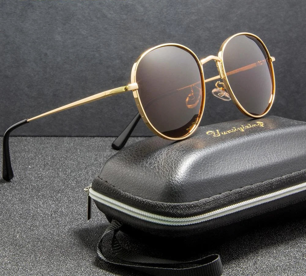  Unisex Vintage Polarized Anti Glare UV400 Round Eyewear Sunglasses - Unisex Sunglasses - DYAVOR® 