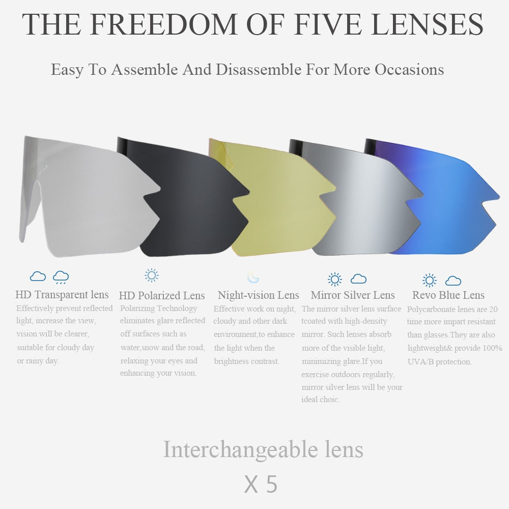  Men and Women Polarized UV400 Outdoor Sports Cycling Sunglasses - Unisex Sunglasses - DYAVOR® 