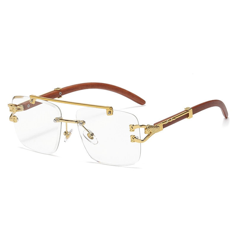  Men and Women Retro Luxury Square Gold Lion Decoration Sunglasses - Unisex Sunglasses - DYAVOR® 