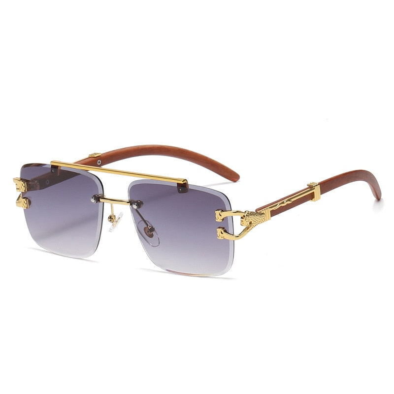  Men and Women Retro Luxury Square Gold Lion Decoration Sunglasses - Unisex Sunglasses - DYAVOR® 