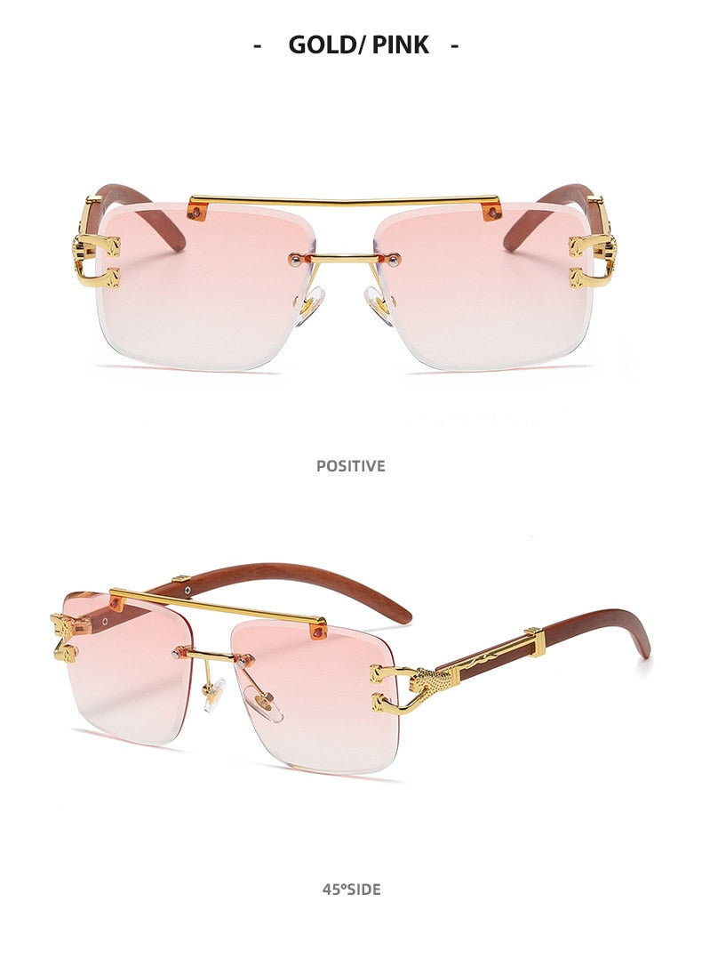  Men and Women Retro Luxury Square Gold Lion Decoration Sunglasses - Unisex Sunglasses - DYAVOR® 