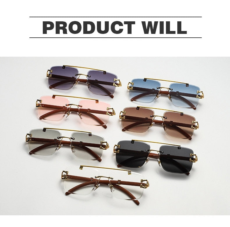  Men and Women Retro Luxury Square Gold Lion Decoration Sunglasses - Unisex Sunglasses - DYAVOR® 