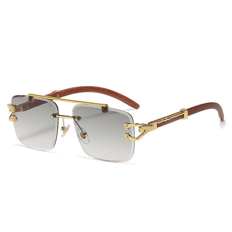  Men and Women Retro Luxury Square Gold Lion Decoration Sunglasses - Unisex Sunglasses - DYAVOR® 