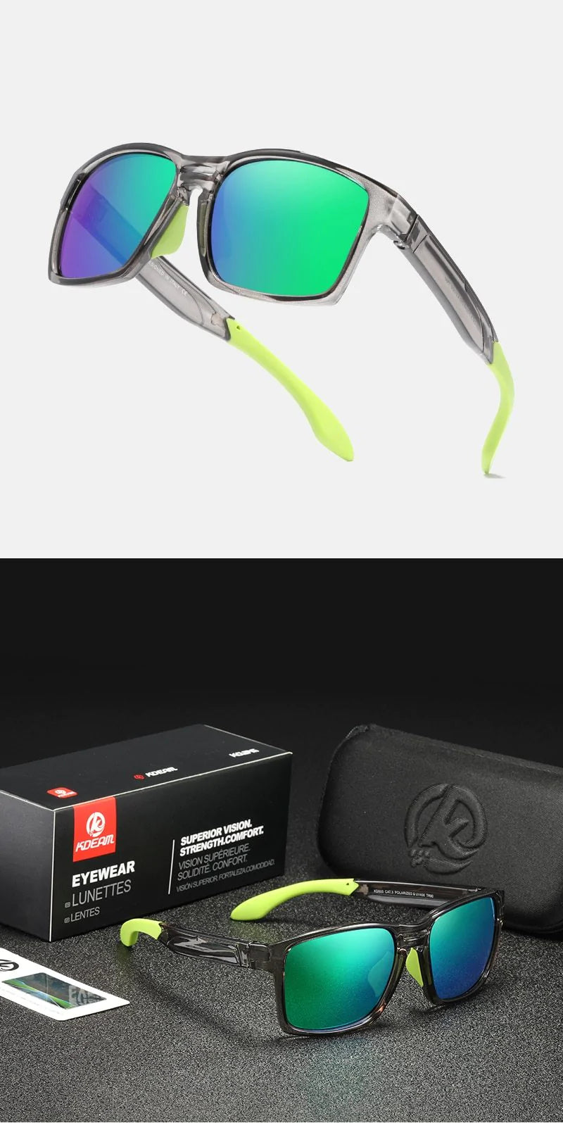 Unisex Tr90 Clear View Mirror Frame Sunglasses With Elastic Rubber - Unisex Sunglasses - DYAVOR® 