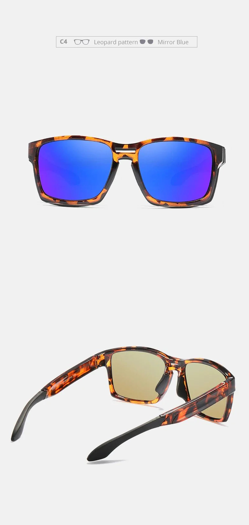  Unisex Tr90 Clear View Mirror Frame Sunglasses With Elastic Rubber - Unisex Sunglasses - DYAVOR® 