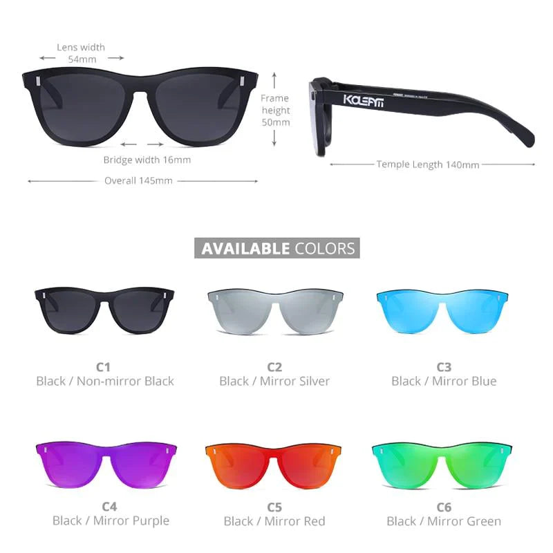  Men's Women's UV400 Eye-Popping Color Polarized Titanium Sunglasses - Unisex Sunglasses - DYAVOR® 