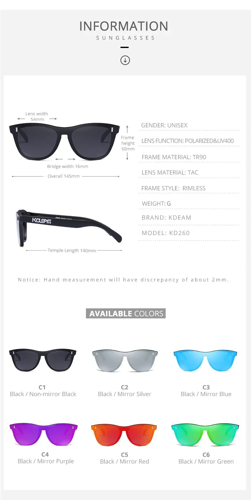  Men's Women's UV400 Eye-Popping Color Polarized Titanium Sunglasses - Unisex Sunglasses - DYAVOR® 