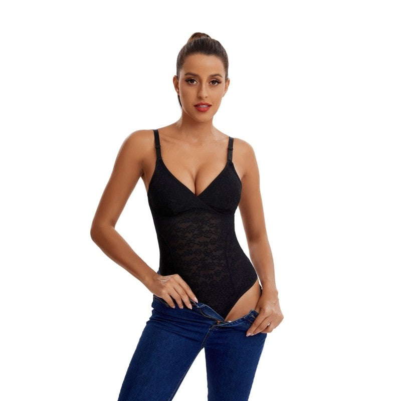 Women's Mesh Lace Padded Seamless Slim Waist Tummy Body Shaper Slimmers