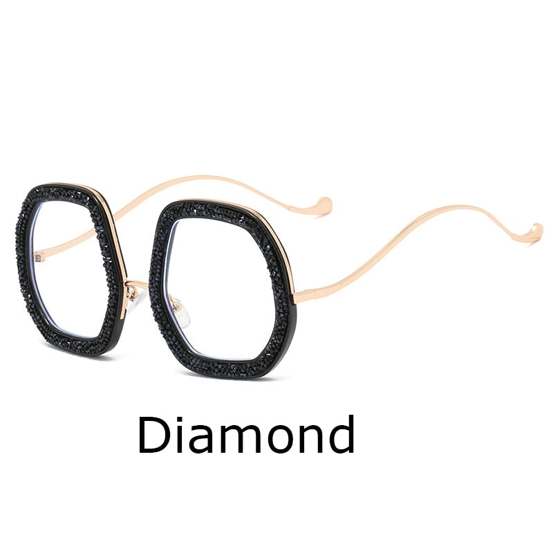  Luxury Punk Style Shiny Crystal Designer Eyewear Sunglasses for Women - Women Sunglasses - DYAVOR® 