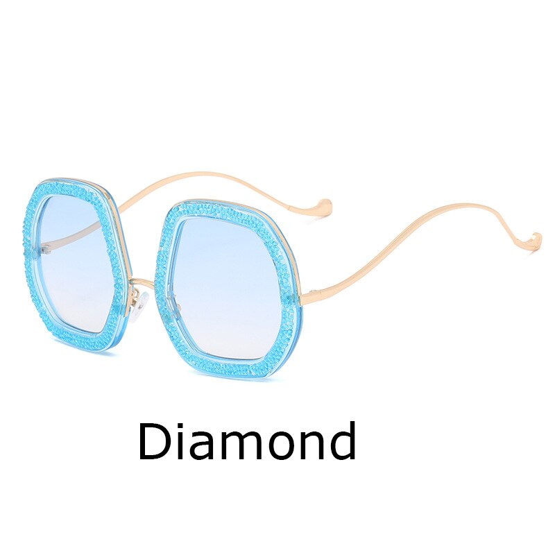  Luxury Punk Style Shiny Crystal Designer Eyewear Sunglasses for Women - Women Sunglasses - DYAVOR® 