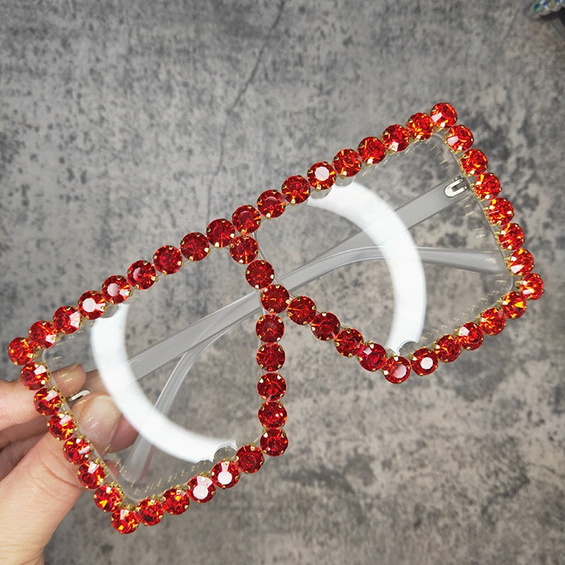  Women's Luxury UV400 Crystal Rhinestone Bling Gradient Shade Sunglasses - Women Sunglasses - DYAVOR® 