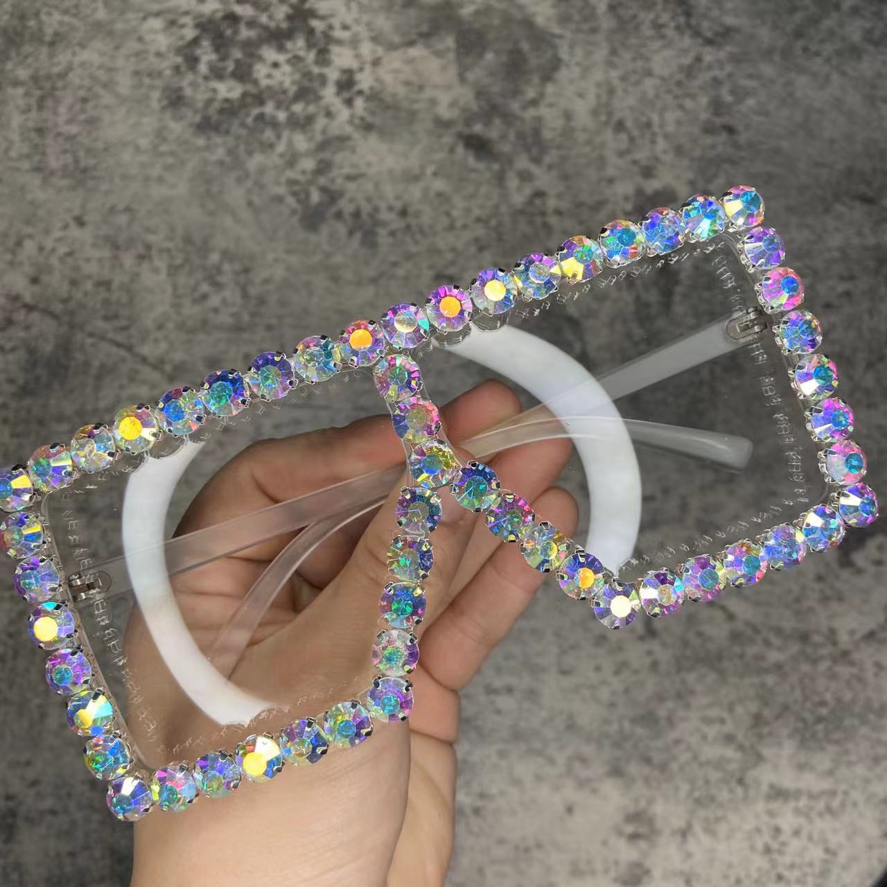  Women's Luxury UV400 Crystal Rhinestone Bling Gradient Shade Sunglasses - Women Sunglasses - DYAVOR® 