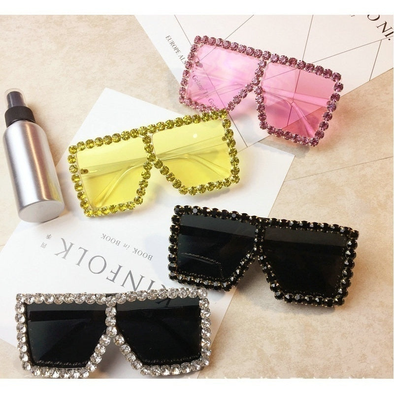  Women's Luxury UV400 Crystal Rhinestone Bling Gradient Shade Sunglasses - Women Sunglasses - DYAVOR® 