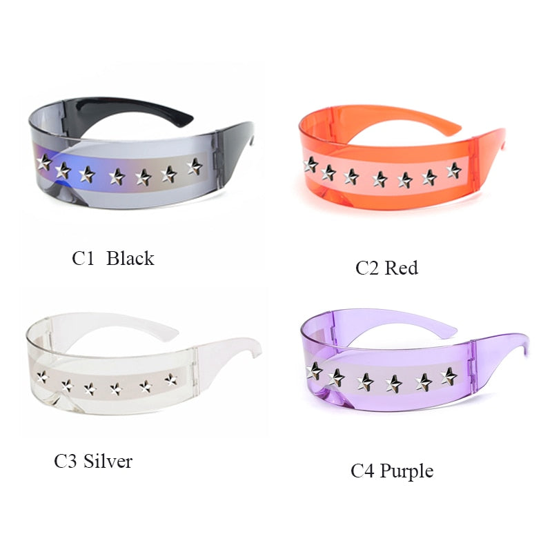  Women's Round Oversized One Piece Goggle Style Shield Sunglasses - Women Sunglasses - DYAVOR® 