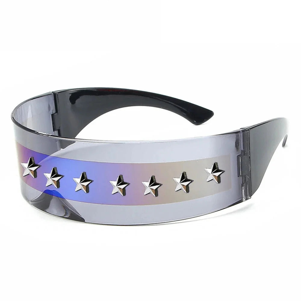  Women's Round Oversized One Piece Goggle Style Shield Sunglasses - Women Sunglasses - DYAVOR® 