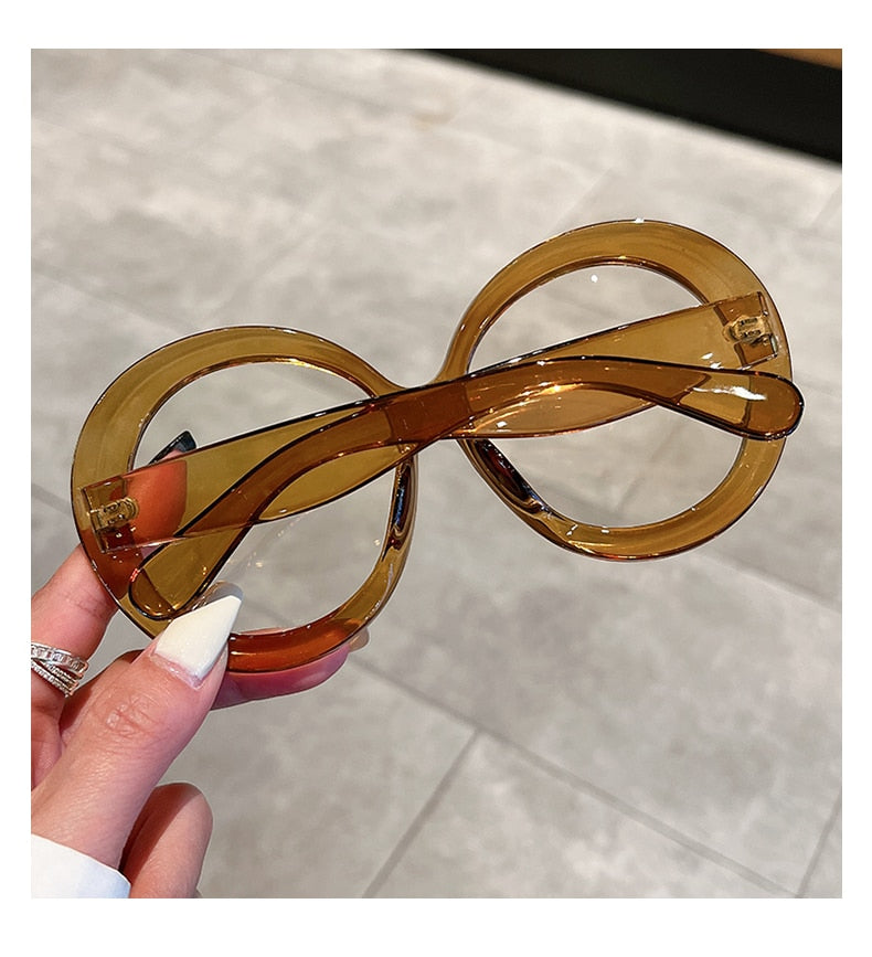  Unisex Trendy Vintage Oversized Gradient Goggle Round Sunglasses - Unisex Sunglasses - DYAVOR® 