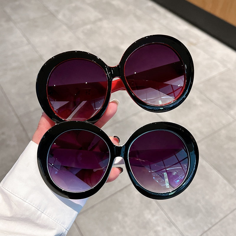  Unisex Trendy Vintage Oversized Gradient Goggle Round Sunglasses - Unisex Sunglasses - DYAVOR® 
