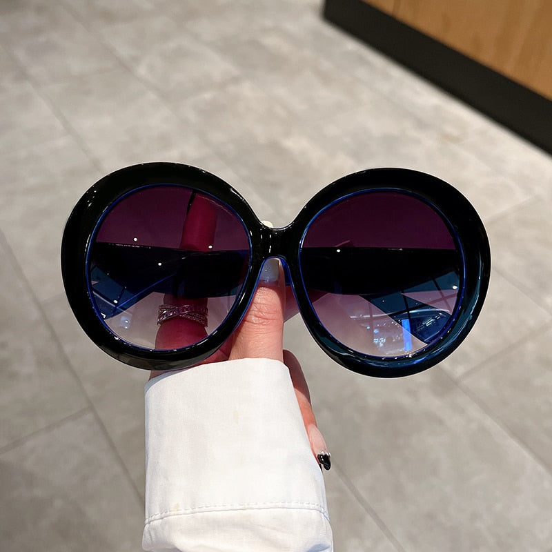  Unisex Trendy Vintage Oversized Gradient Goggle Round Sunglasses - Unisex Sunglasses - DYAVOR® 