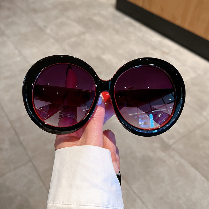  Unisex Trendy Vintage Oversized Gradient Goggle Round Sunglasses - Unisex Sunglasses - DYAVOR® 