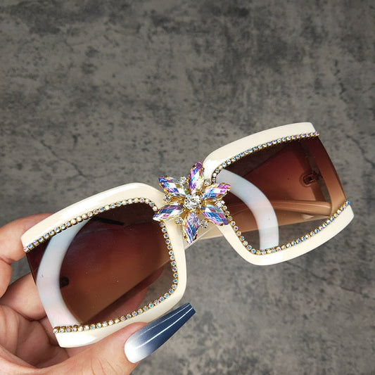  Women's Summer Oversized Square Diamond Vintage Outdoor Sunglasses - Women Sunglasses - DYAVOR® 