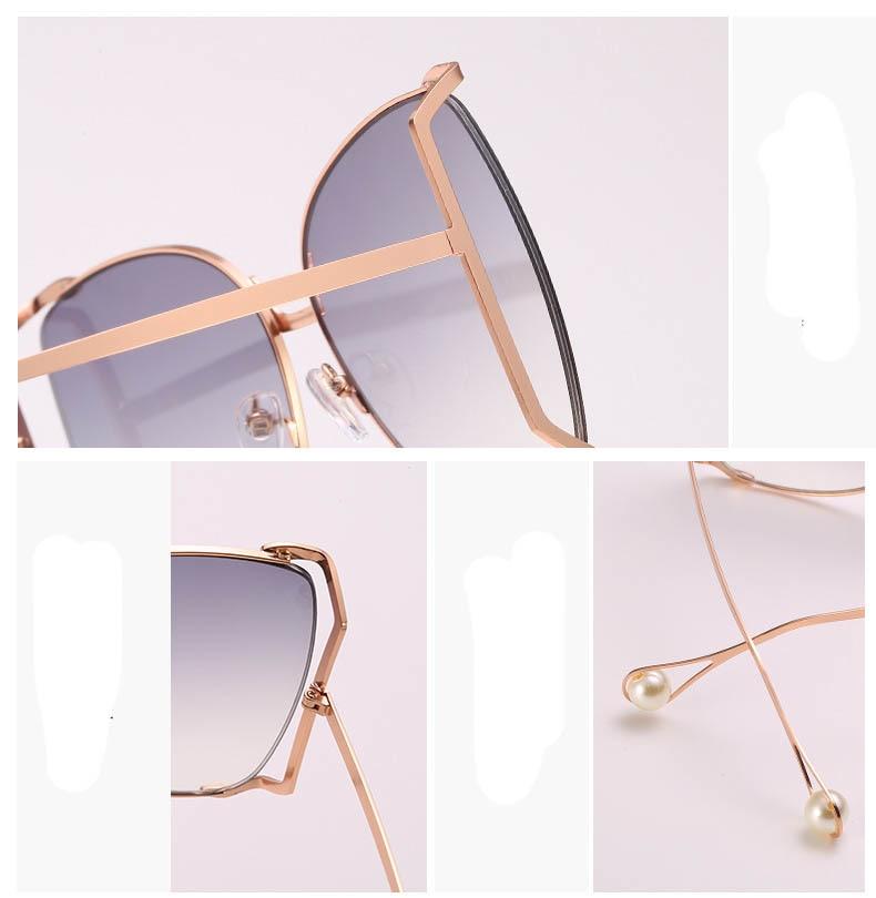  Oversized Square UV400 Women's Designer Sunglasses with Pearl - Women Sunglasses - DYAVOR® 