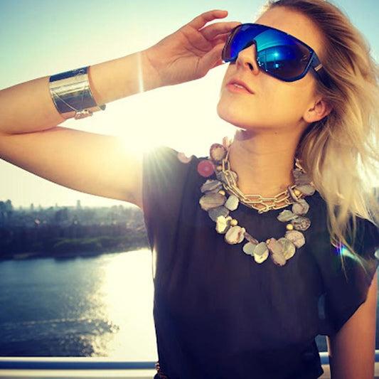  Oversized Unisex Big Shield Anti-Reflective Sunglasses with Designer Box - Unisex Sunglasses - DYAVOR® 