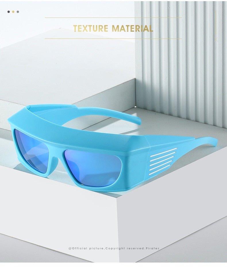  Unisex Steampunk Sports UV400 Shades Oversized Rectangle Sunglasses - Unisex Sunglasses - DYAVOR® 