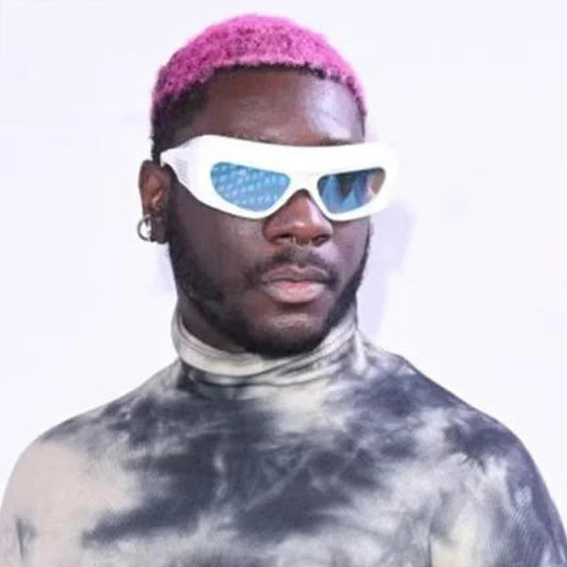  Unisex Steampunk Sports UV400 Shades Oversized Rectangle Sunglasses - Unisex Sunglasses - DYAVOR® 
