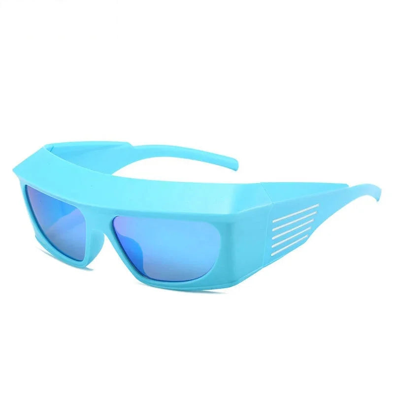  Unisex Steampunk Sports UV400 Shades Oversized Rectangle Sunglasses - Unisex Sunglasses - DYAVOR® 