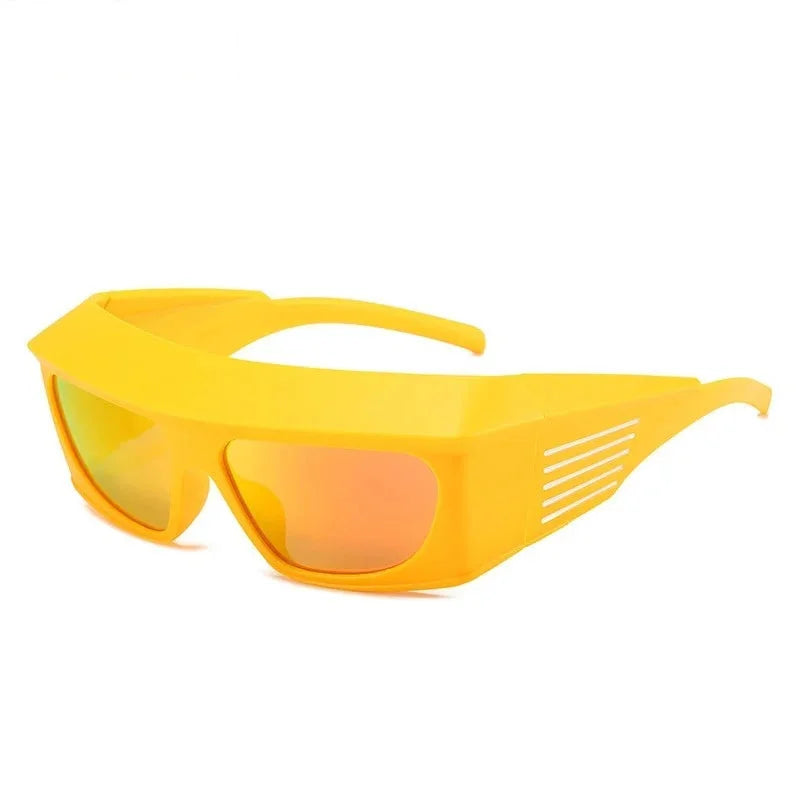  Unisex Steampunk Sports UV400 Shades Oversized Rectangle Sunglasses - Unisex Sunglasses - DYAVOR® 