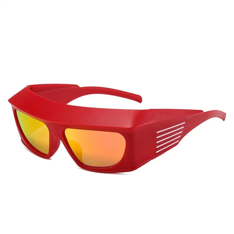  Unisex Steampunk Sports UV400 Shades Oversized Rectangle Sunglasses - Unisex Sunglasses - DYAVOR® 