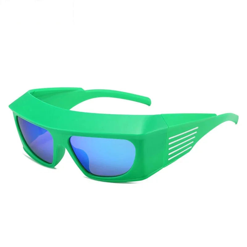  Unisex Steampunk Sports UV400 Shades Oversized Rectangle Sunglasses - Unisex Sunglasses - DYAVOR® 