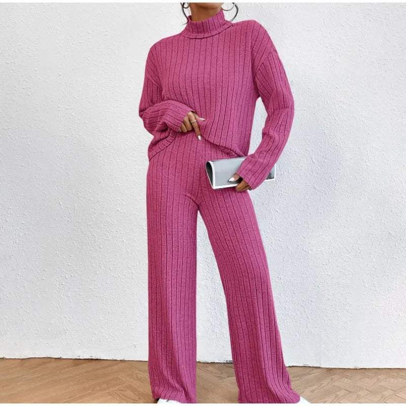 Ladies Two-piece Set - Ribbed - Comfortable - Perfect for Relaxed Days