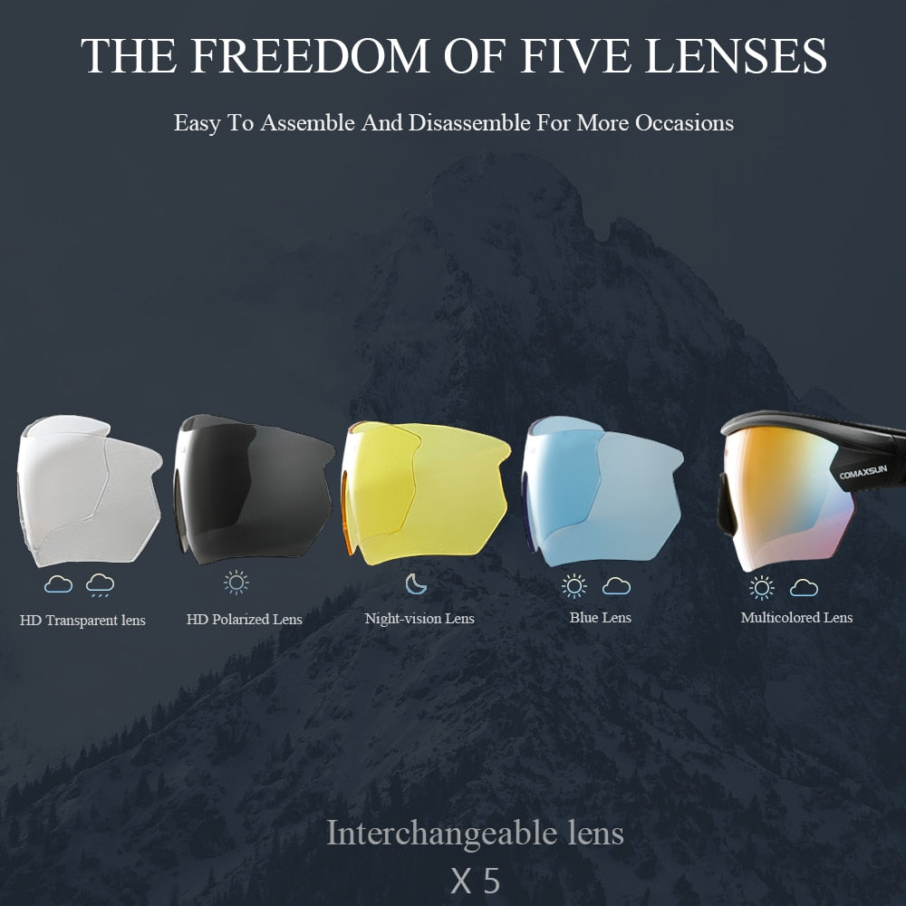  Unisex Professional Polarized Outdoor Sports Cycling MTB Road Bike Goggles - Unisex Sunglasses - DYAVOR® 