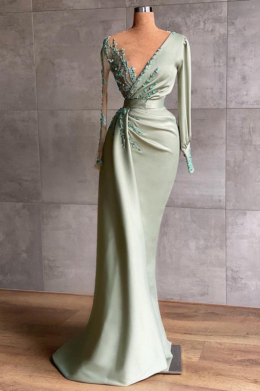  Prom dresses long mint green Evening dresses with sleeves - Prom Dresses - DYAVOR® 