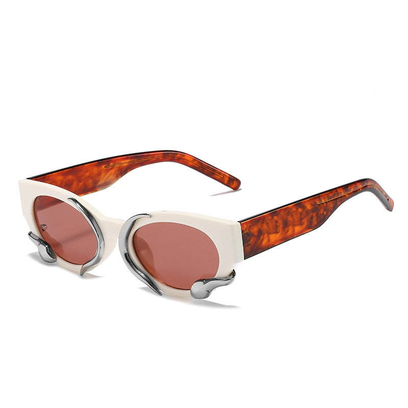  Luxury Rectangle Punk Style Snake Decor Eyewear Sunglasses for Women - Women Sunglasses - DYAVOR® 