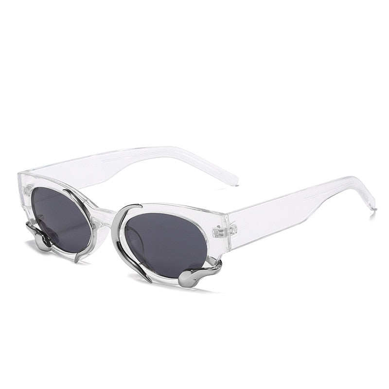  Luxury Rectangle Punk Style Snake Decor Eyewear Sunglasses for Women - Women Sunglasses - DYAVOR® 