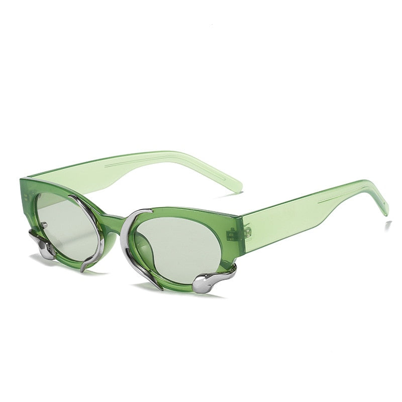  Luxury Rectangle Punk Style Snake Decor Eyewear Sunglasses for Women - Women Sunglasses - DYAVOR® 
